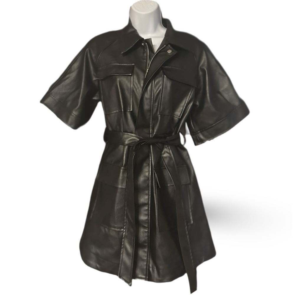 Leather black Dress